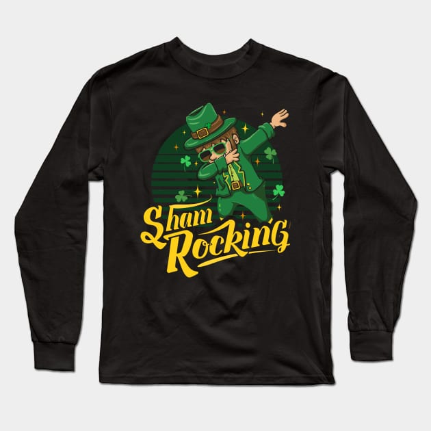 leprechaun st patricks day Long Sleeve T-Shirt by Jandjprints